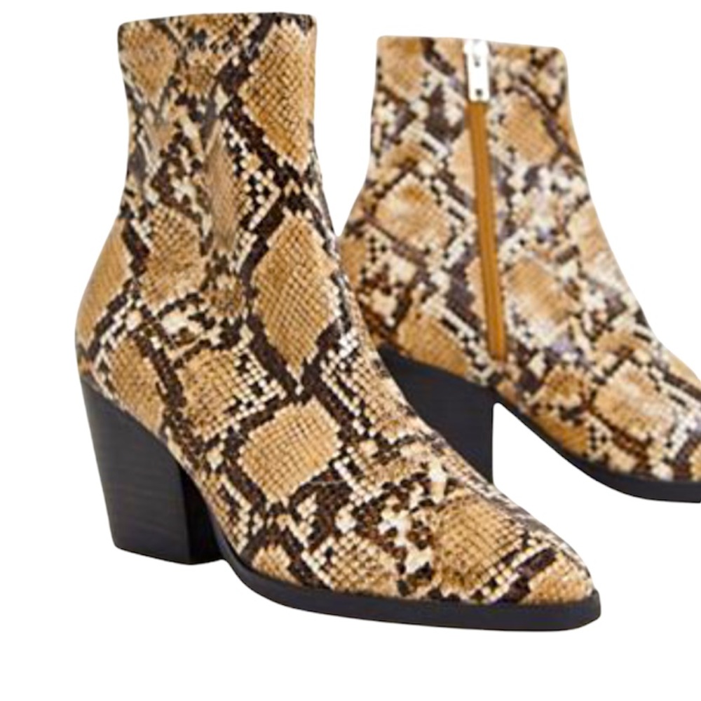 NWT Public Desire Charlie Snake Western Boots Sz 8
